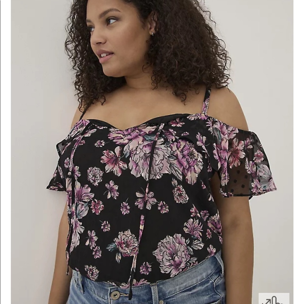 Torrid chiffon blouse